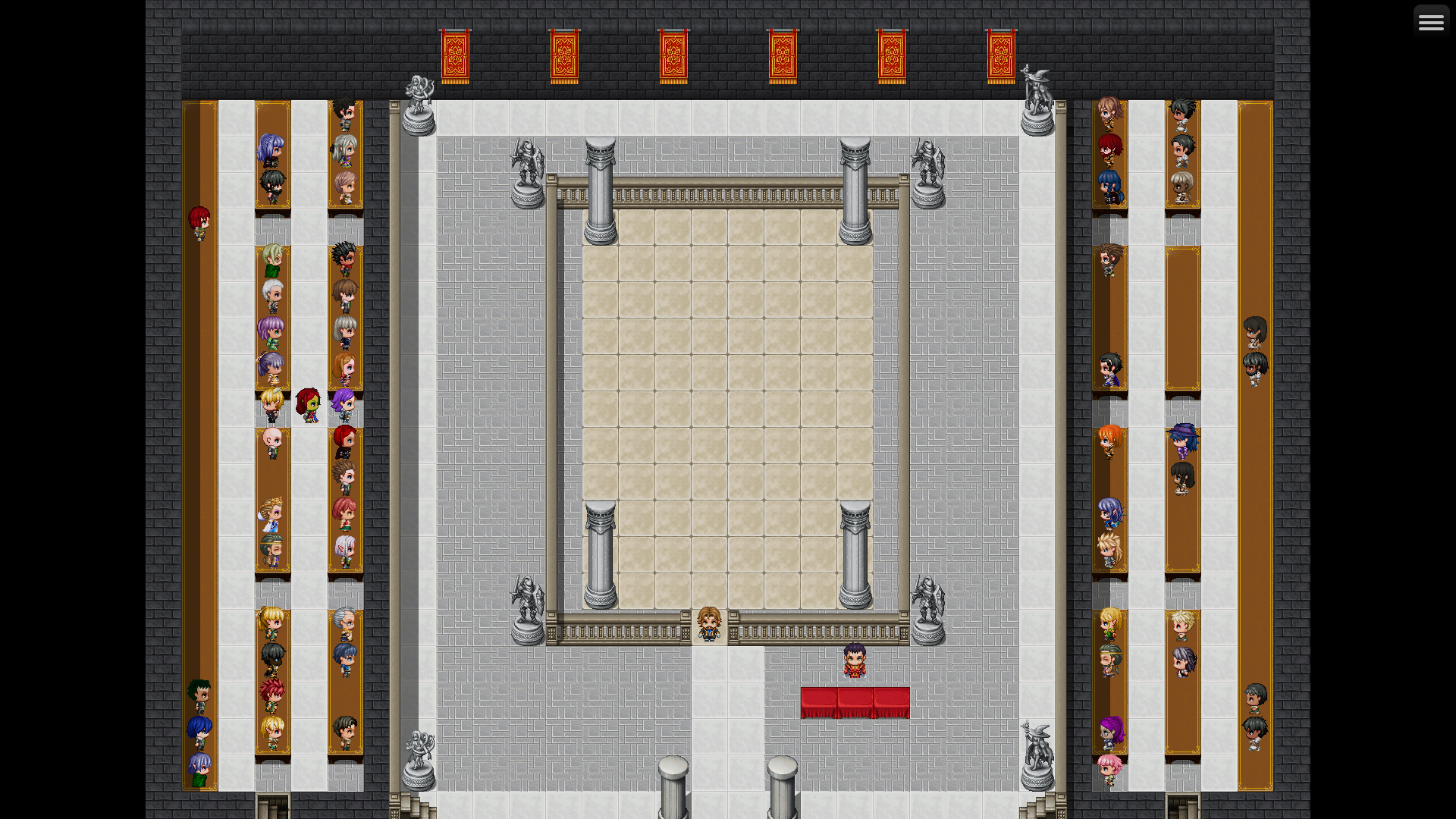 Map view with crowded NPCs